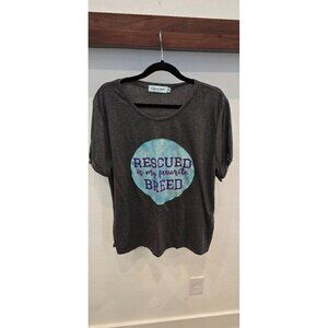 Southern Girl "Rescued Is My Favorite Breed" Graphic Tee Short Sleeve